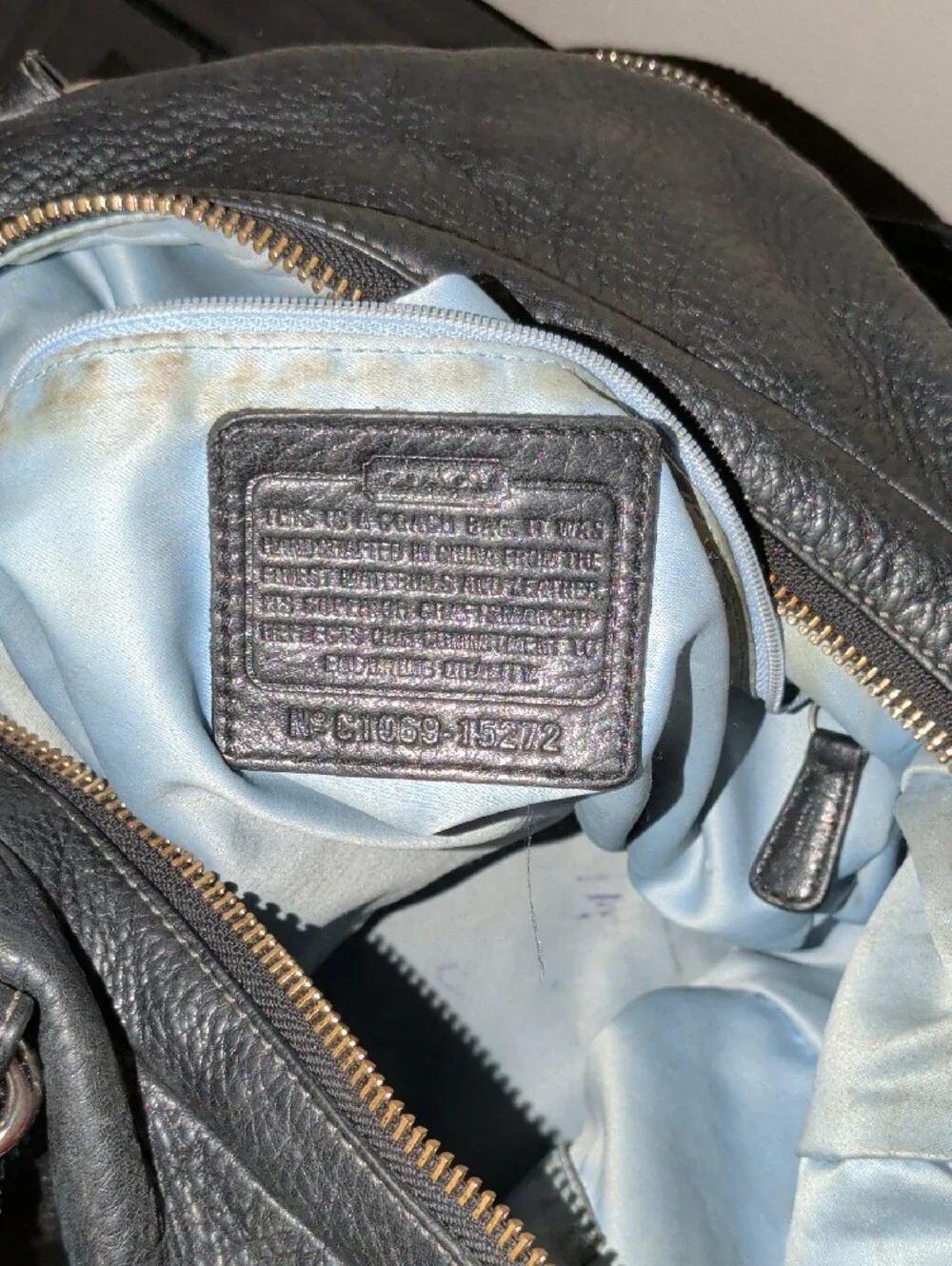 Coach Alexandra Black Pebbled Leather Tote/Crossbody bag with Silver Hardware